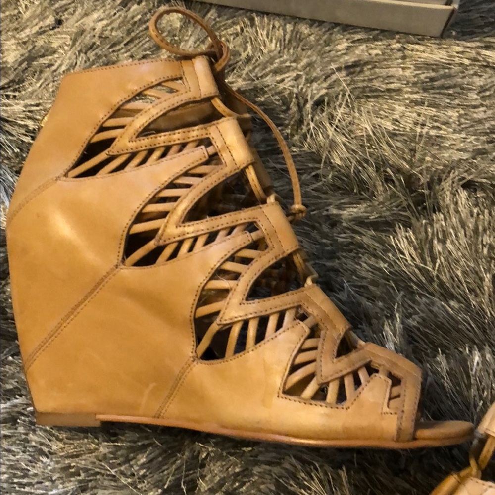 DOLCE VITA LACE UP WEDGE SANDAL